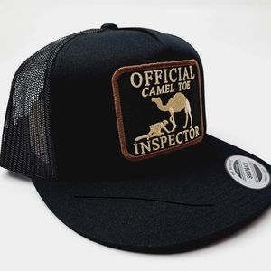 Official Camel Toe Inspector Flat Brim Cap Embroidered Patch Mesh Snapback